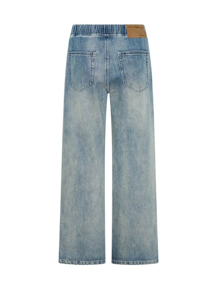 One teaspoon salty dog the roadhouse wide leg drawstring denim jeans 
