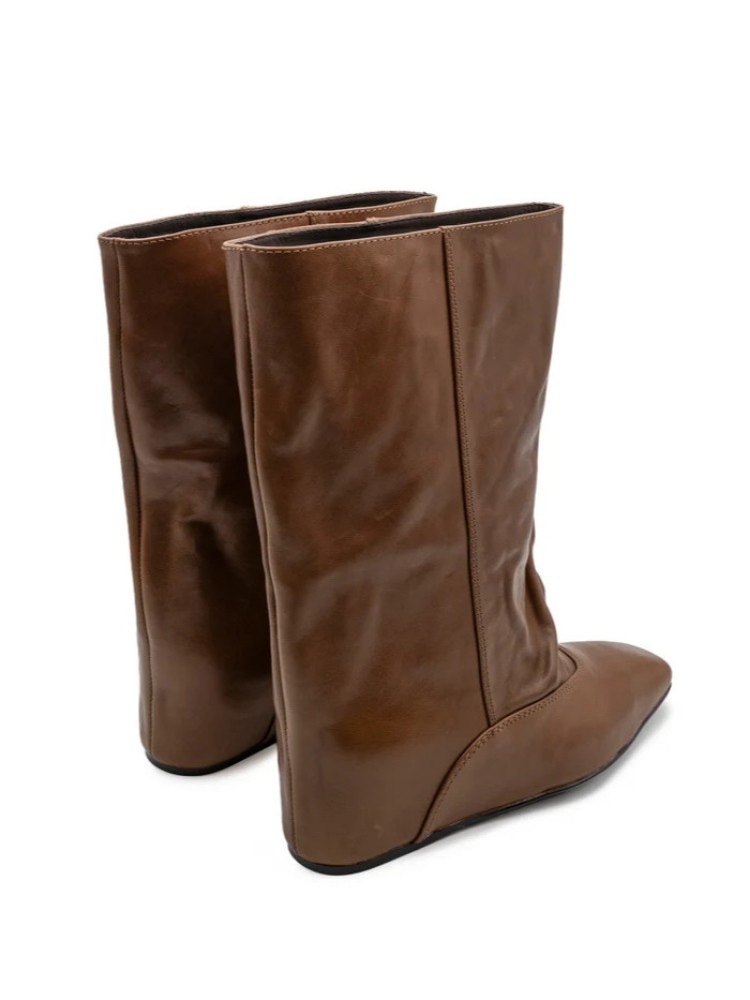 Paloma Barcelo cuio 100% δερμάτινες slip-on μπότες