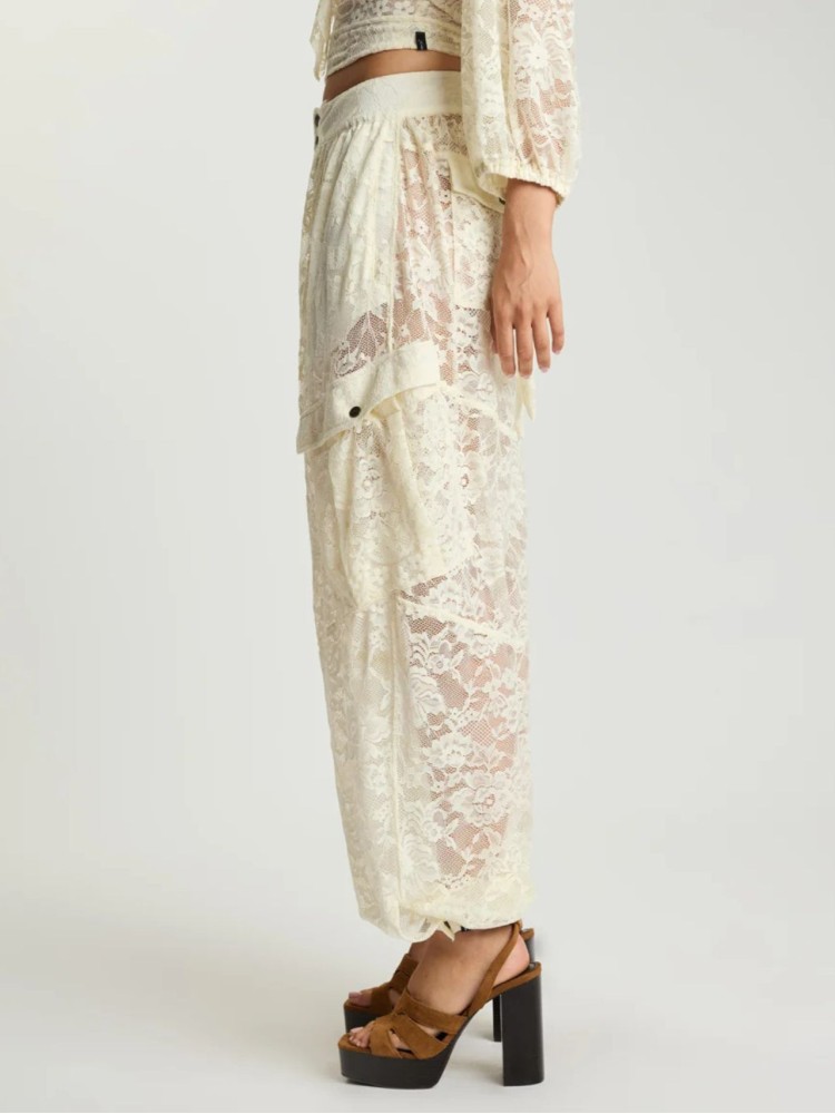 One teaspoon vintage white Savage Romance Utility Lace Pants 