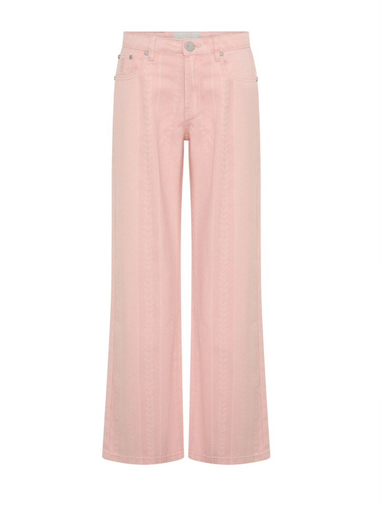 One teaspoon Pink Love Jackson Mid Waist Wide Leg Denim Jeans 