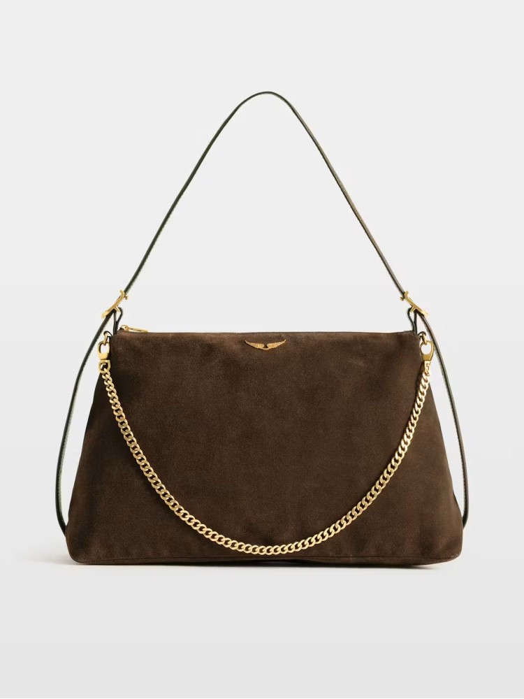Zadig&Voltaire Jim wood suede leather τσάντα