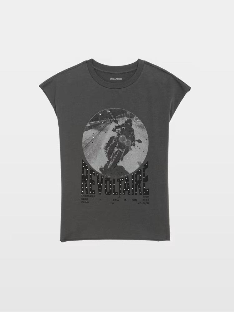 Zadig&Voltaire carbone Cloe motorcycle tank top