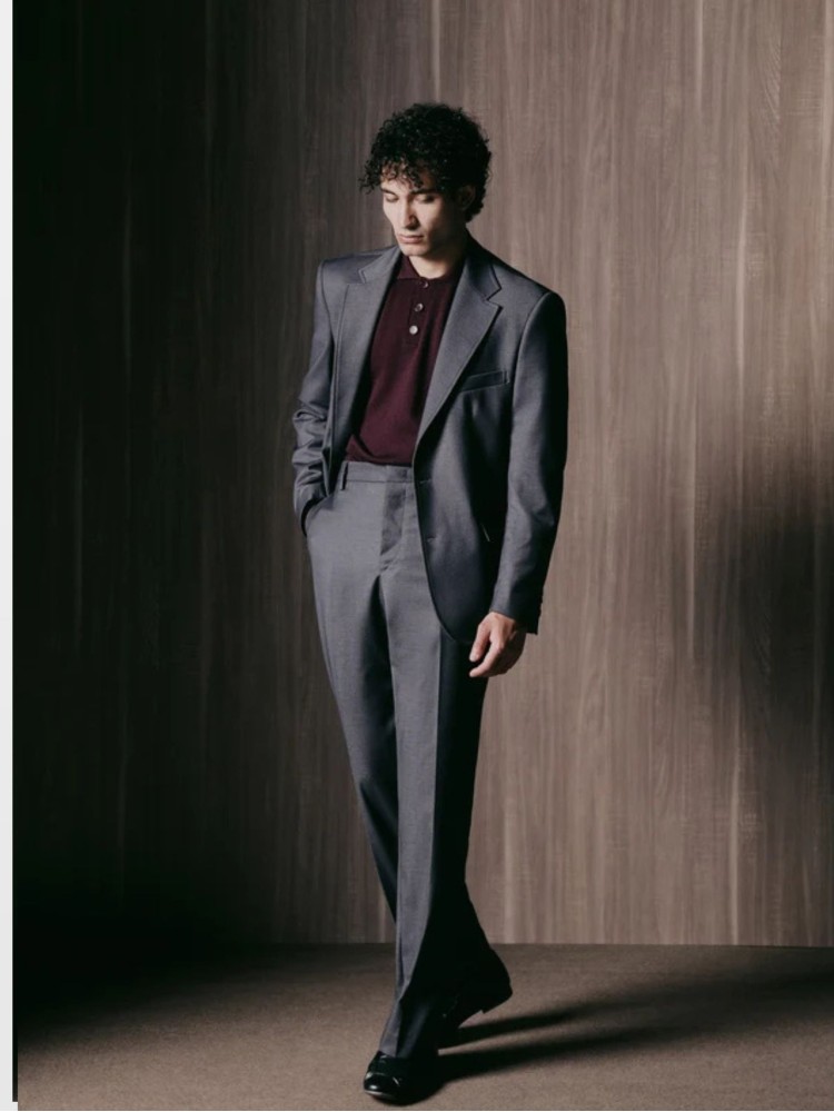 I'm brian grey regular fit trousers