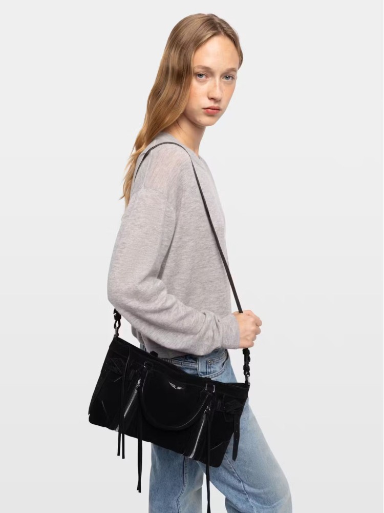 Zadig&Voltaire black Madison small suede leather bag