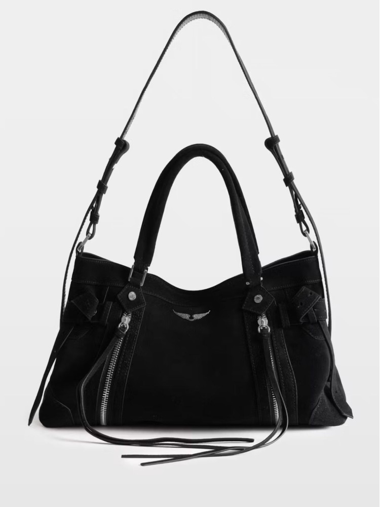 Zadig&Voltaire black Madison small suede leather bag