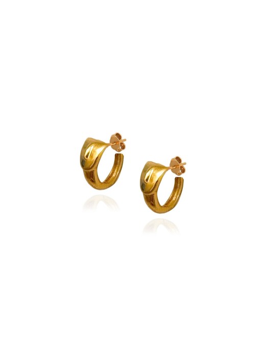 Hermina Inoe mini gold plated ζευγάρι hoops