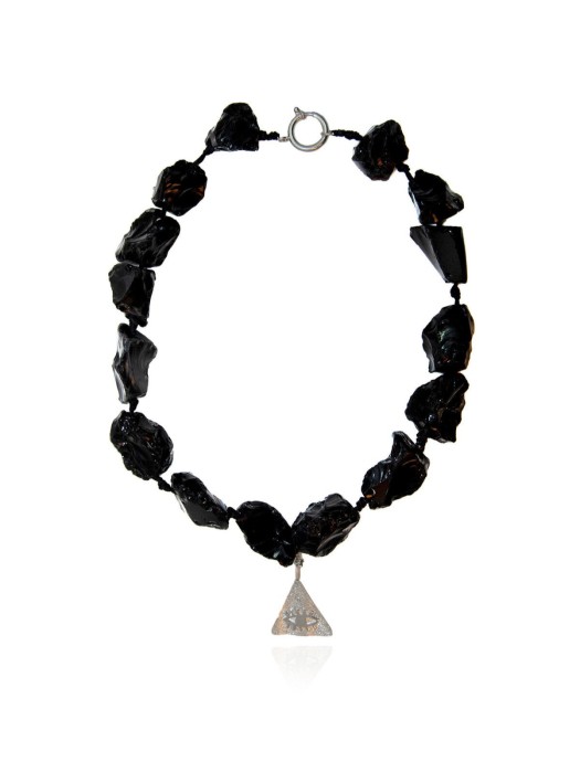 Hermina onyx kressida pyramis large κολιέ