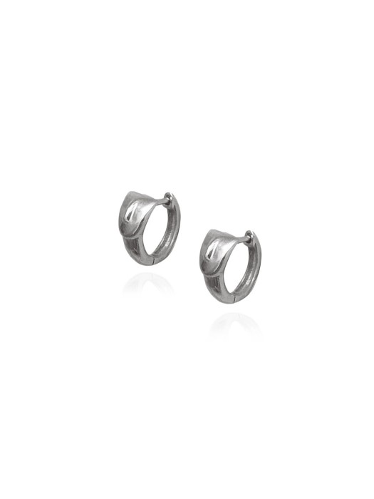 Hermina Inoe lock sterling silver ζευγάρι σκουλαρίκια