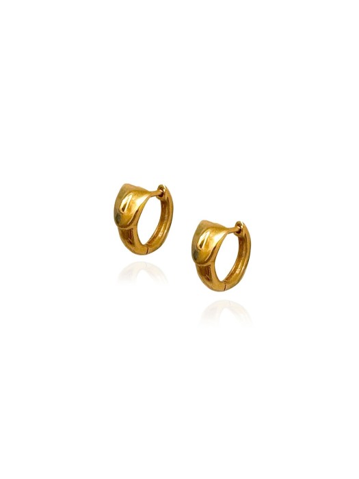 Hermina Inoe lock gold plated ζευγάρι σκουλαρίκια