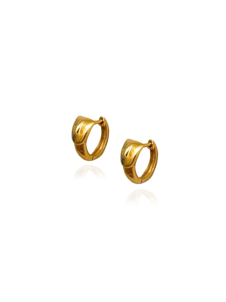 Hermina Inoe lock gold plated ζευγάρι σκουλαρίκια