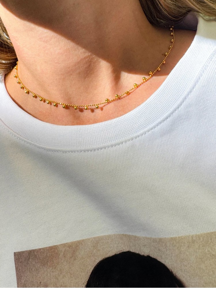 Hermina gold plated kuduni chain