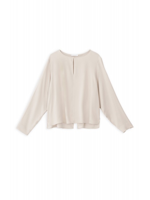 Philosophy cream cupro viscose cropped top