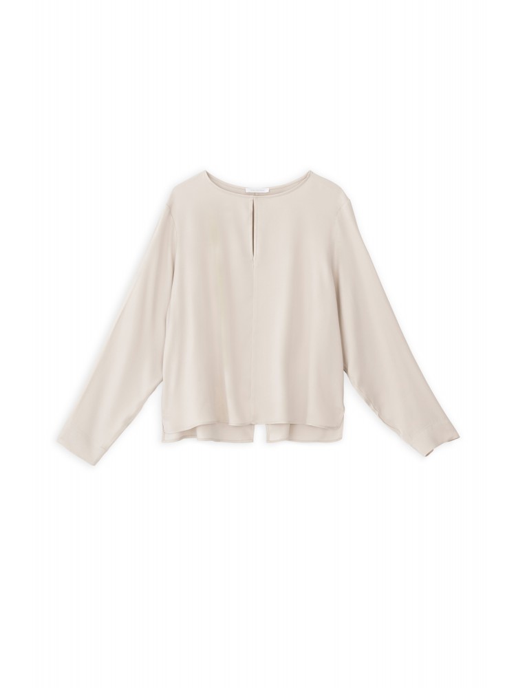 Philosophy cream cupro viscose cropped top