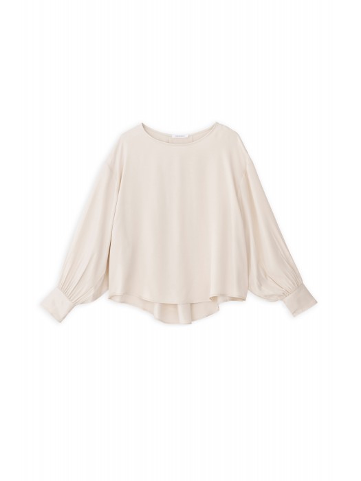Philosophy εκρού satin fine ecovero cropped top