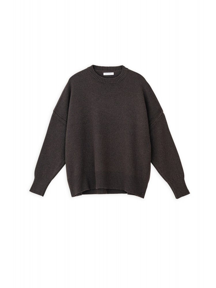 Philosophy cashmere round neck καφέ πλεκτό