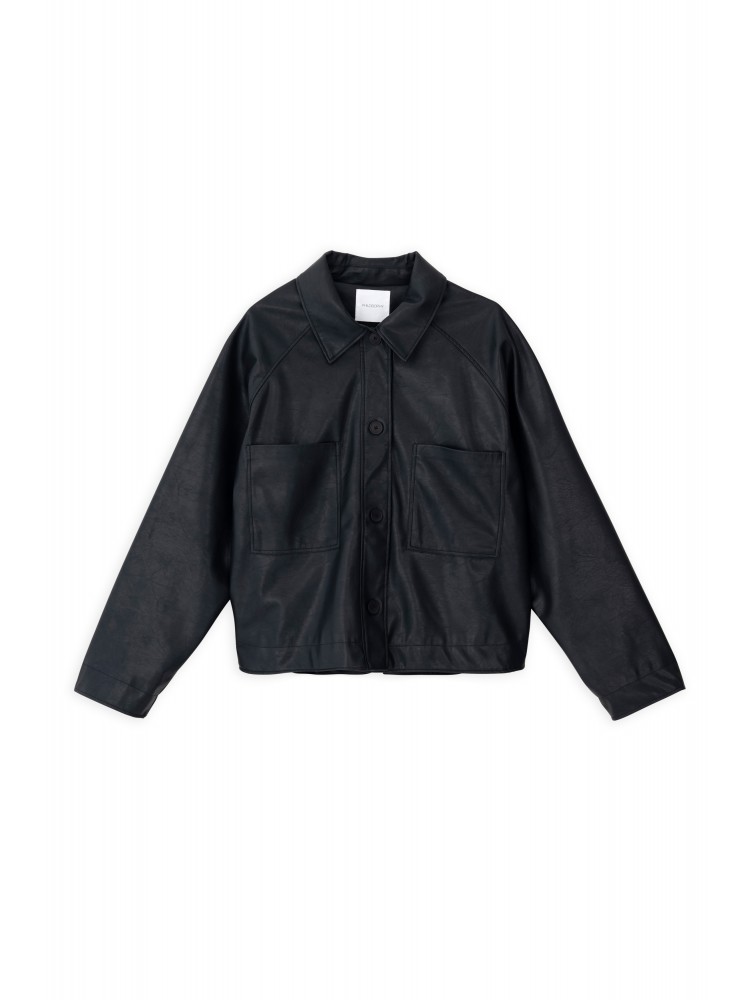 Philosophy μαύρο δερμάτινο jacket