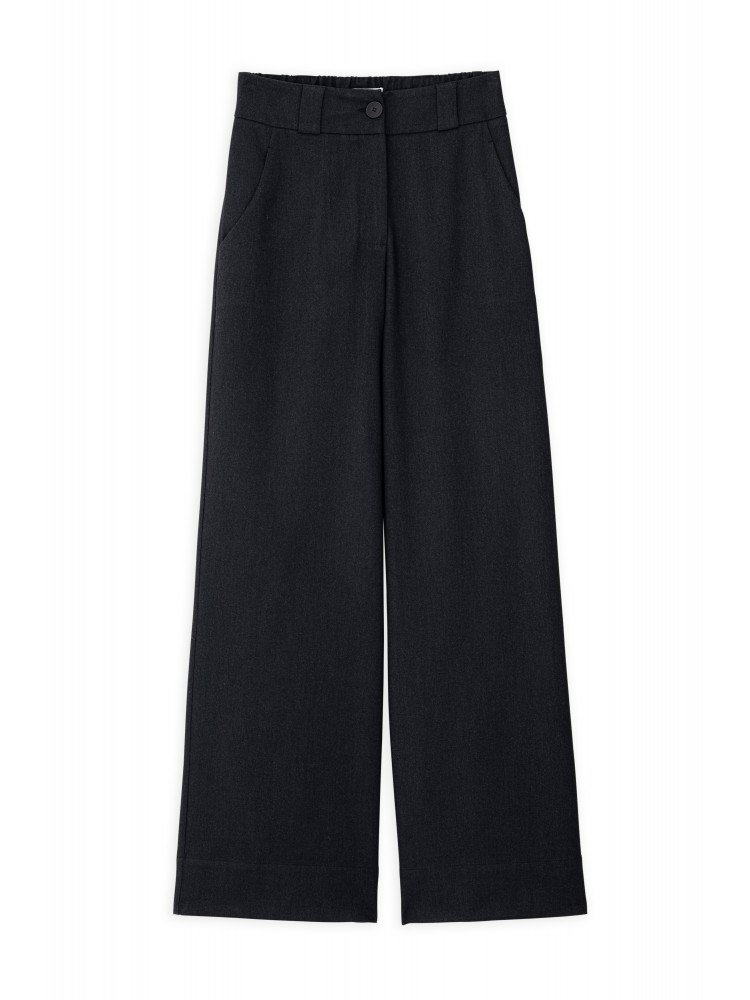 Philosophy μαύρο twill wide leg παντελόνι 