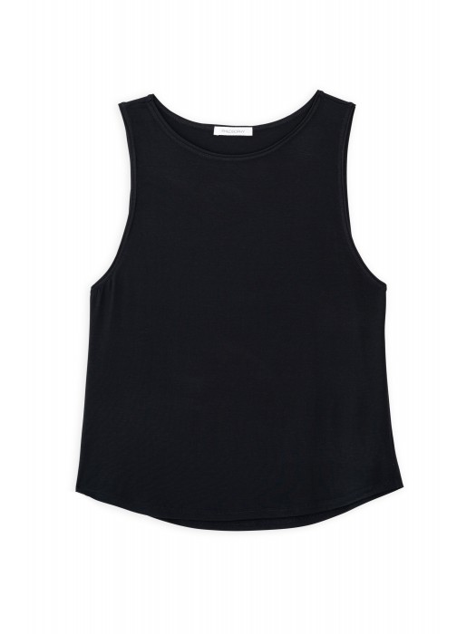 Philosophy μαύρο lyocell cropped top