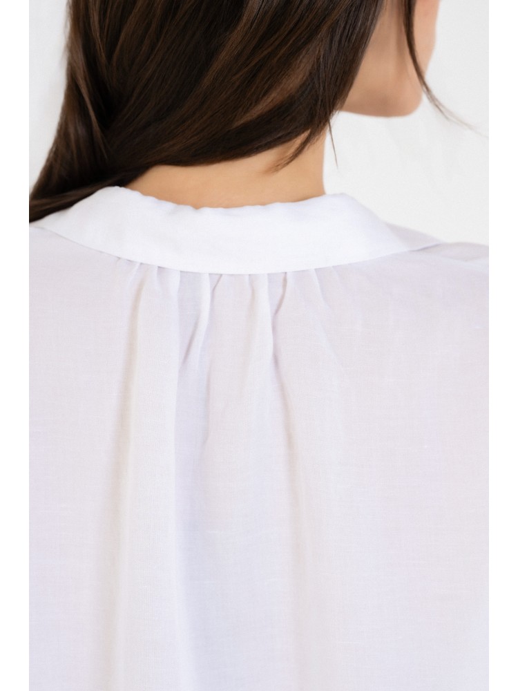 Philosophy white gauze long-sleeve oversized shirt