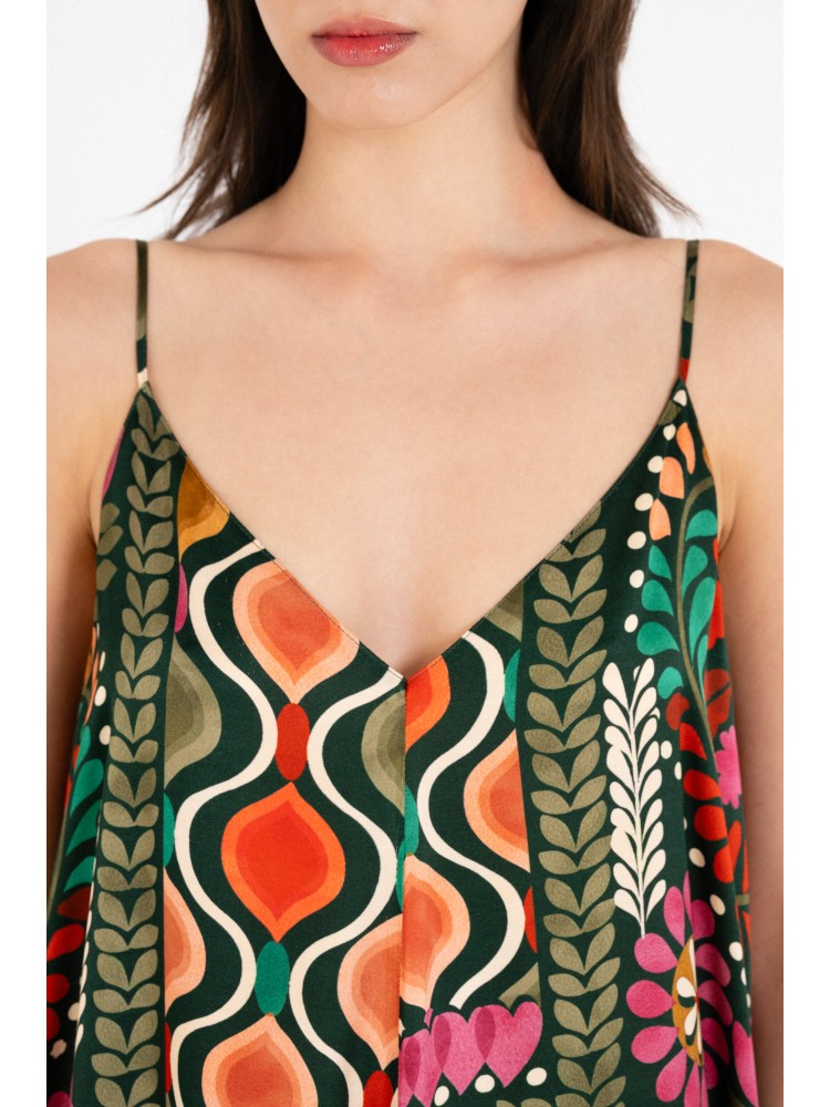 Philosophy satin printed slip dress