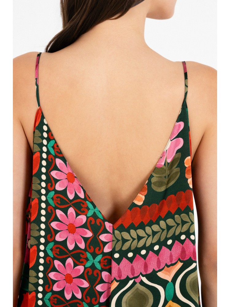 Philosophy satin printed slip dress