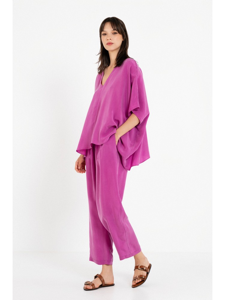 Philosophy pink cupro oversized blouse