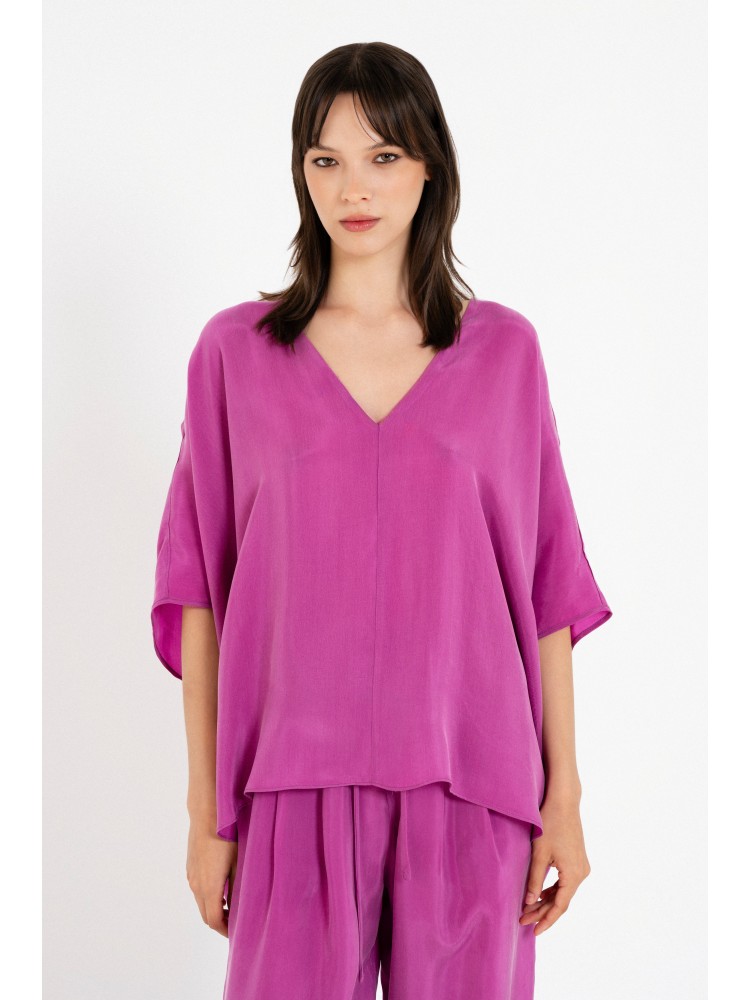 Philosophy pink cupro oversized blouse