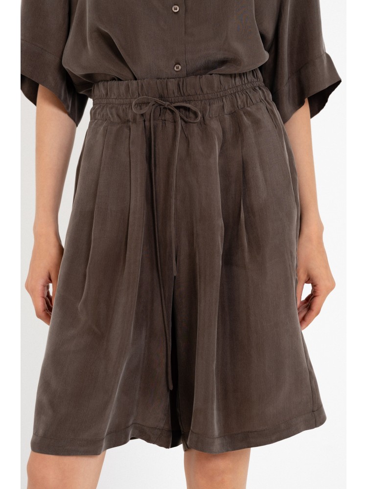 Philosophy brown cupro bermuda shorts