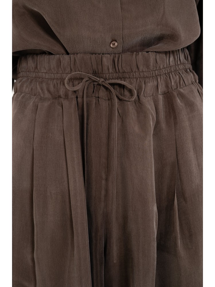 Philosophy brown cupro bermuda shorts