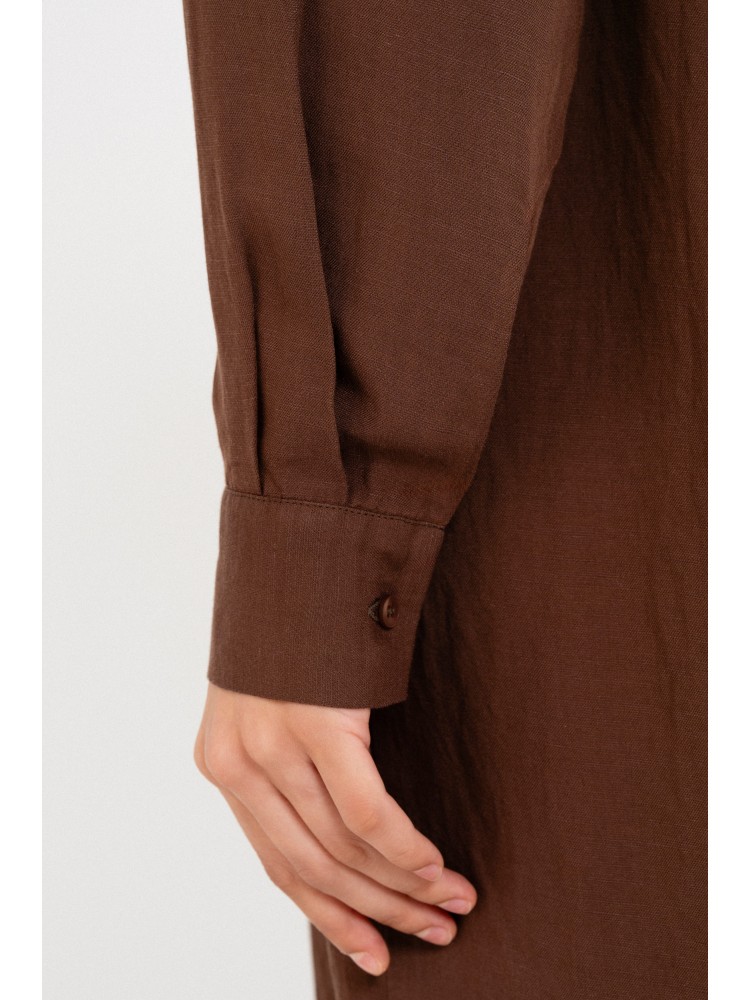 Philosophy brown gauze shirtdress