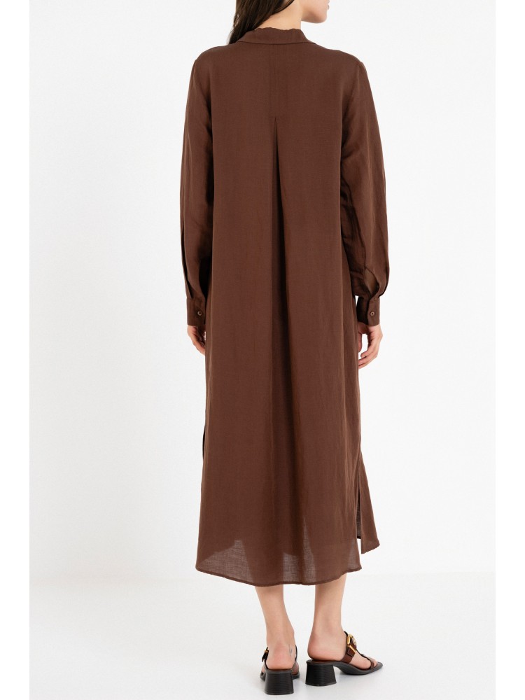 Philosophy brown gauze shirtdress