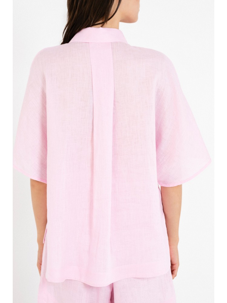 Philosophy pink linen oversized blouse