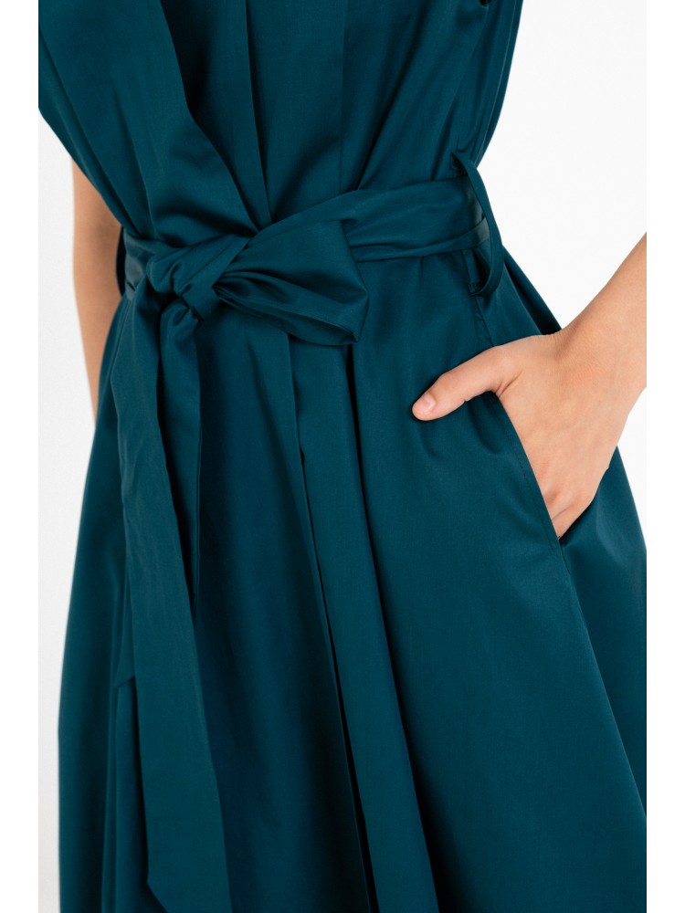 Philosophy dark emerald poplin wrap dress