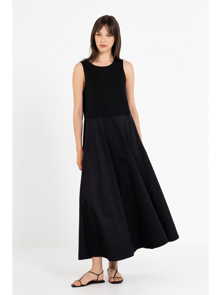 Philosophy black poplin sleeveless dress