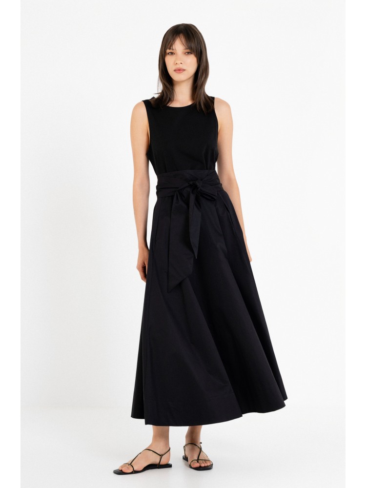 Philosophy black poplin sleeveless dress