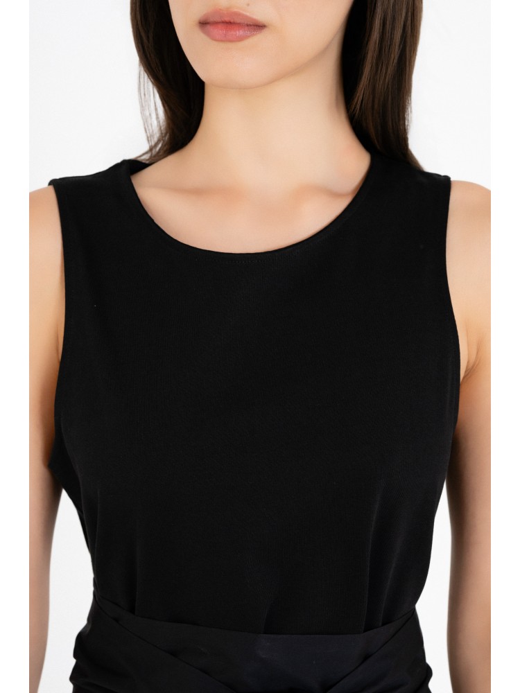 Philosophy black poplin sleeveless dress