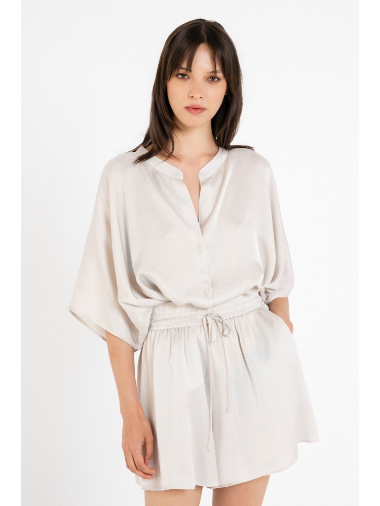 Philosophy dusty white satin fine ecovero shorts