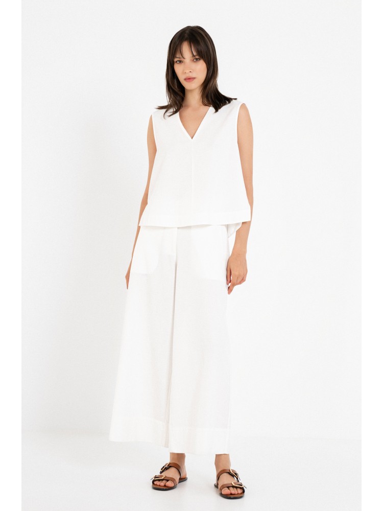 Philosophy off white cotton lyocell jupe culotte