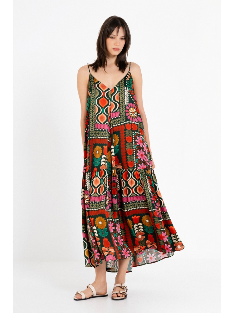 Philosophy satin printed slip dress