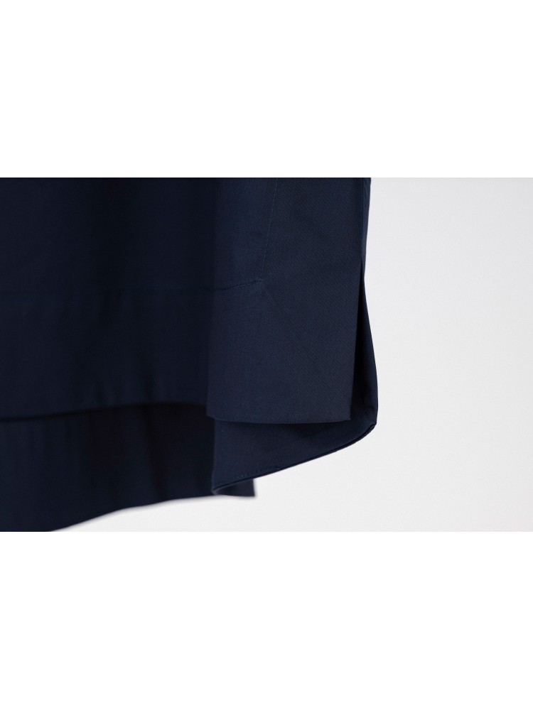 Philosophy dark blue poplin loose top