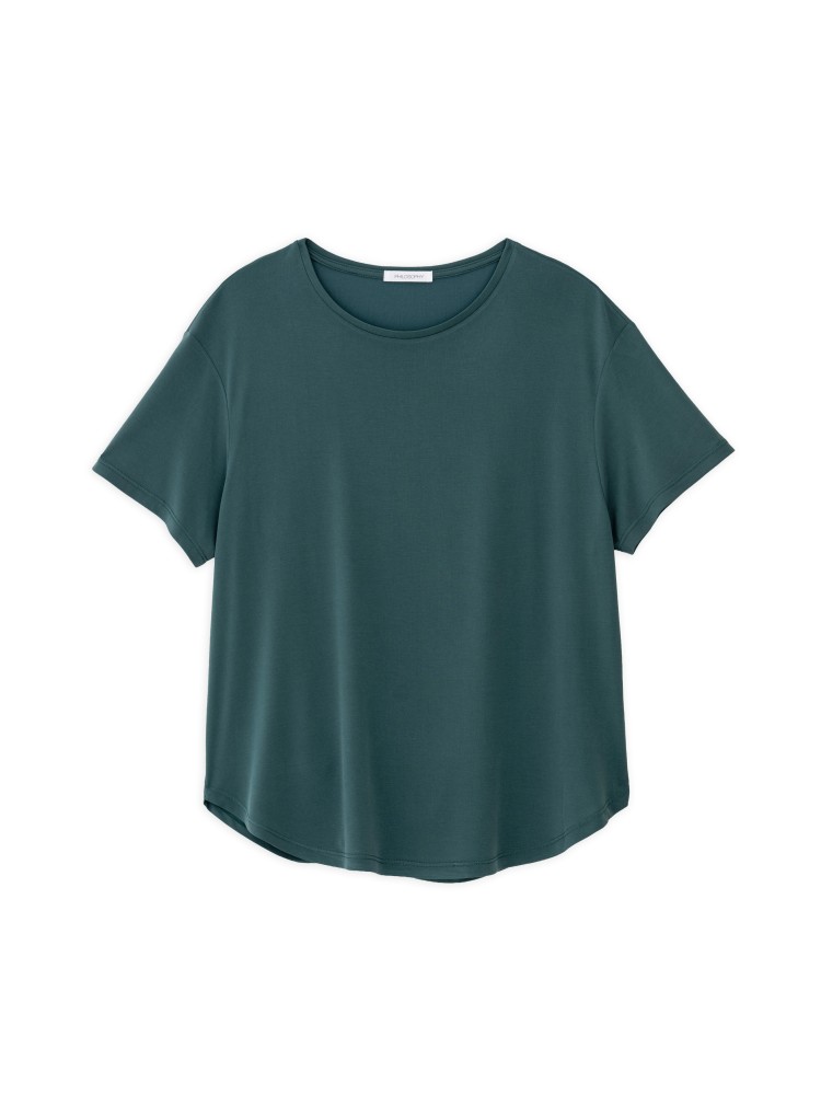 Philosophy green basic cupro t-shirt