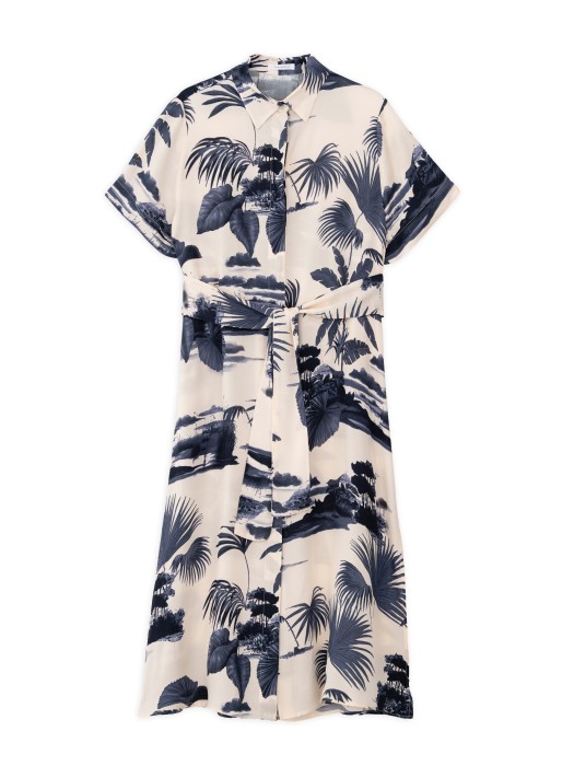 Philosophy satin print shirtdress