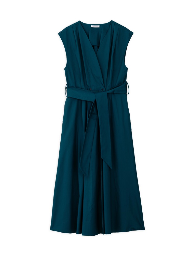Philosophy dark emerald poplin wrap dress