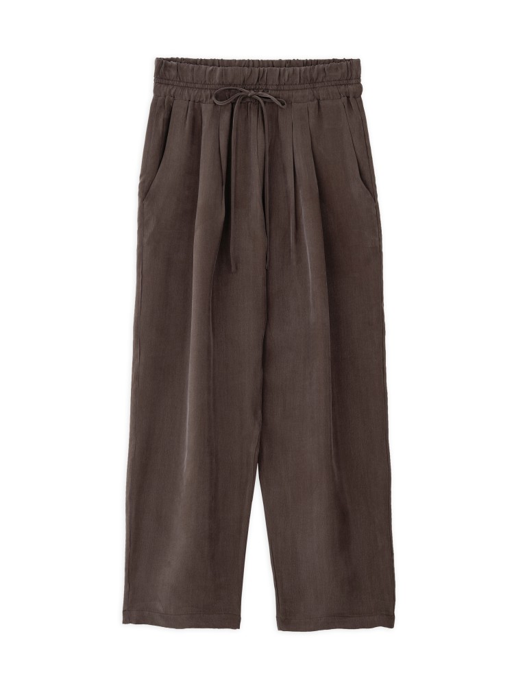 Philosophy brown cupro pleated pants