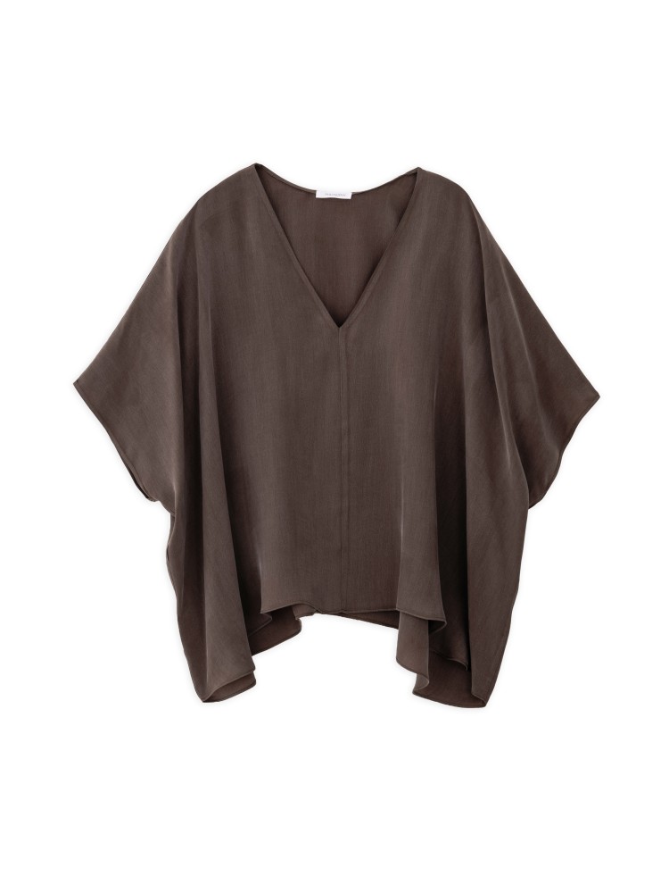 Philosophy brown cupro oversized blouse