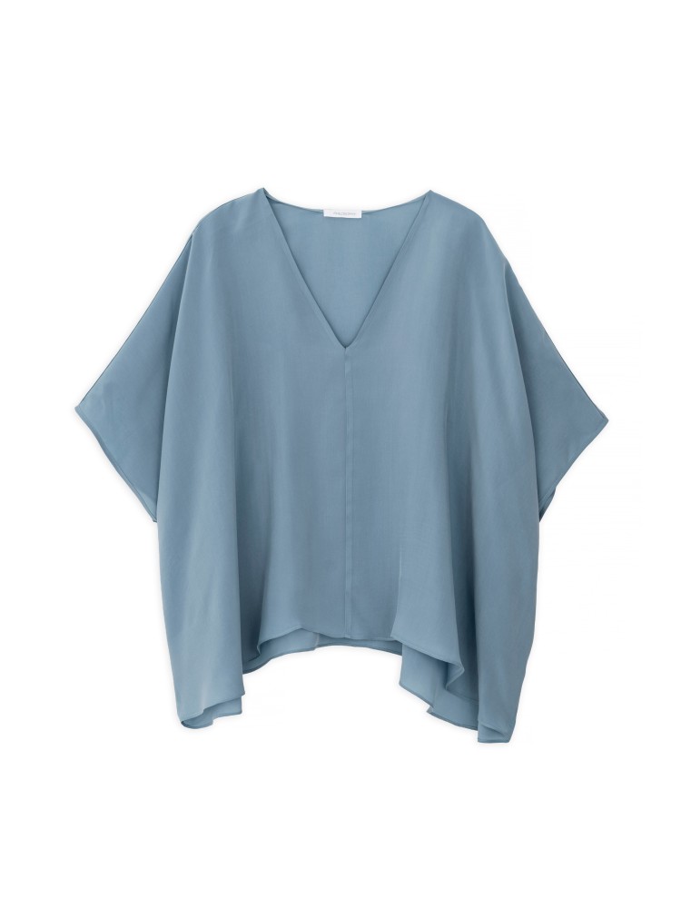 Philosophy dusty blue cupro oversized blouse