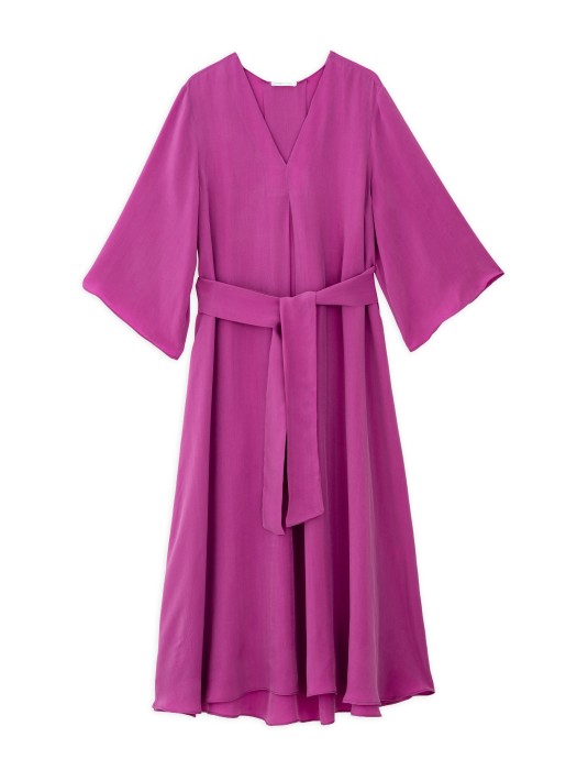 Philosophy pink cupro V-neck dress
