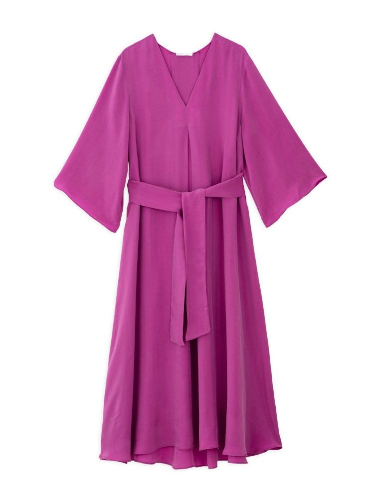 Philosophy pink cupro V-neck dress