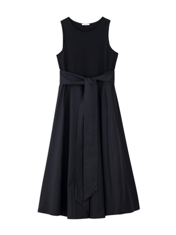 Philosophy black poplin sleeveless dress