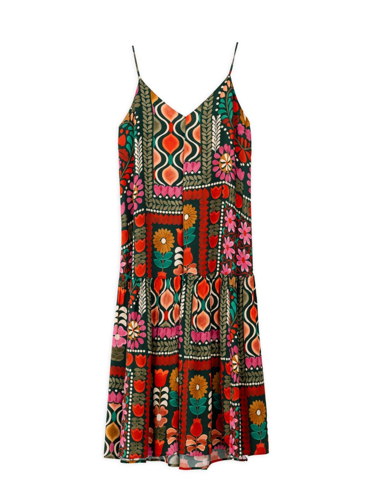 Philosophy satin printed slip dress
